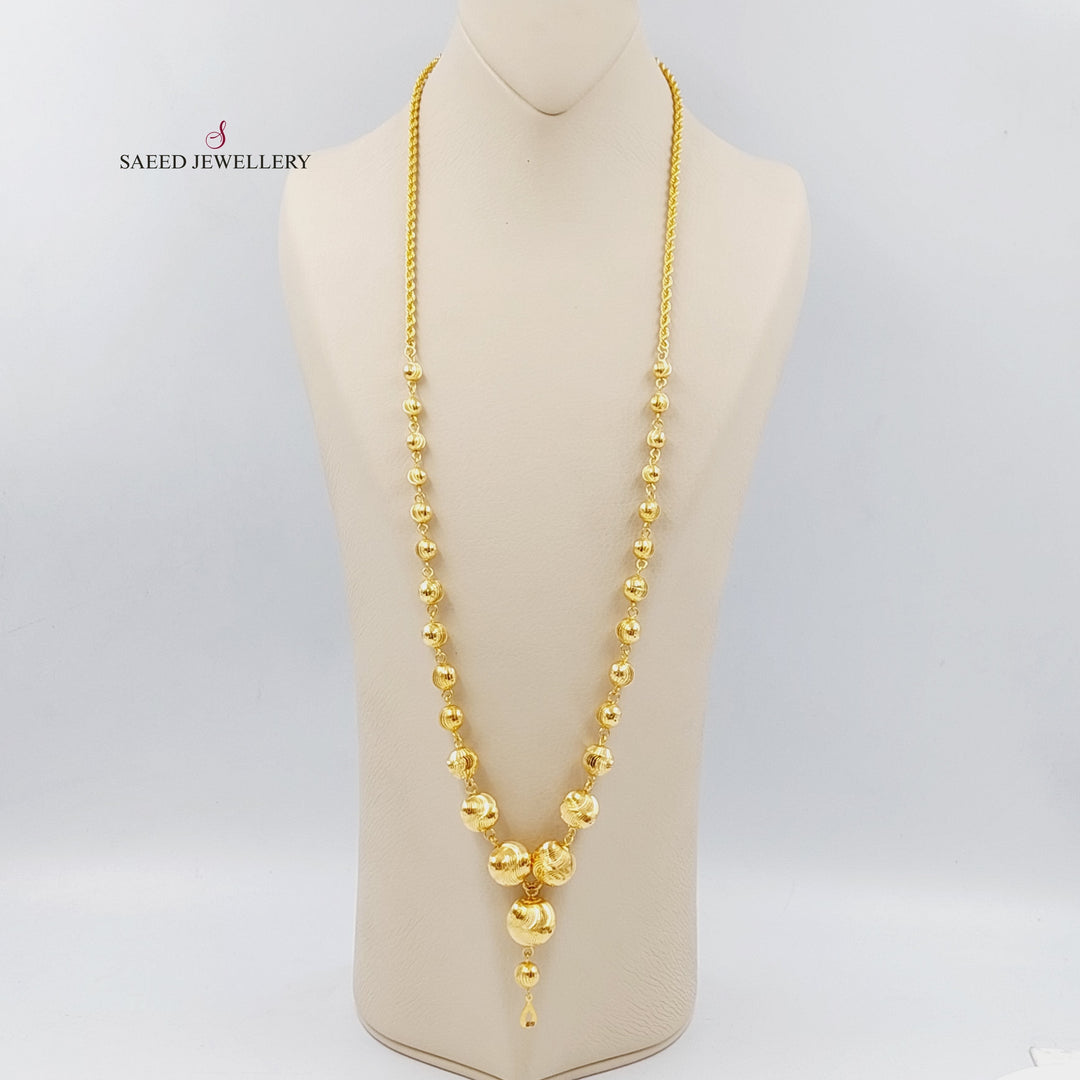 21K Gold Balls Necklace by Saeed Jewelry - Image 1