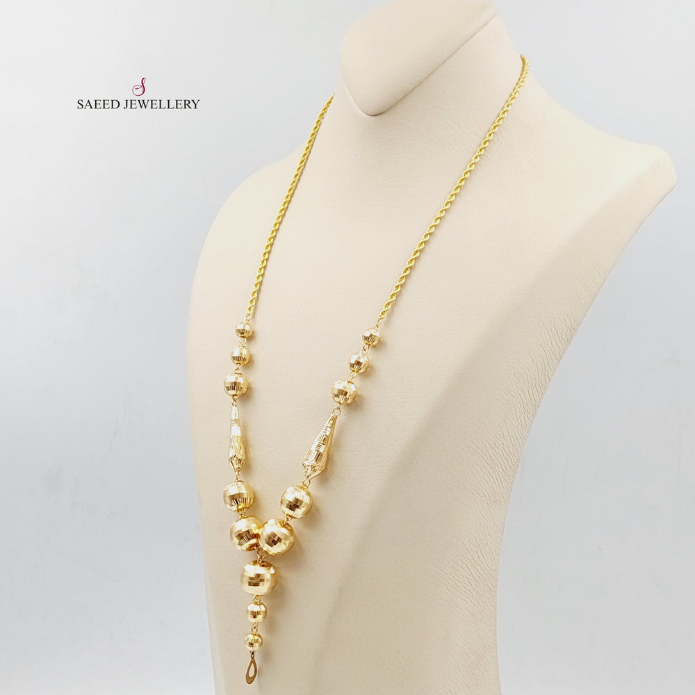 21K Gold Balls Necklace by Saeed Jewelry - Image 2