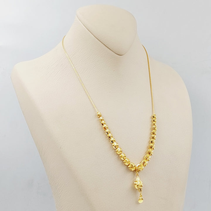 21K Gold Balls Necklace by Saeed Jewelry - Image 3