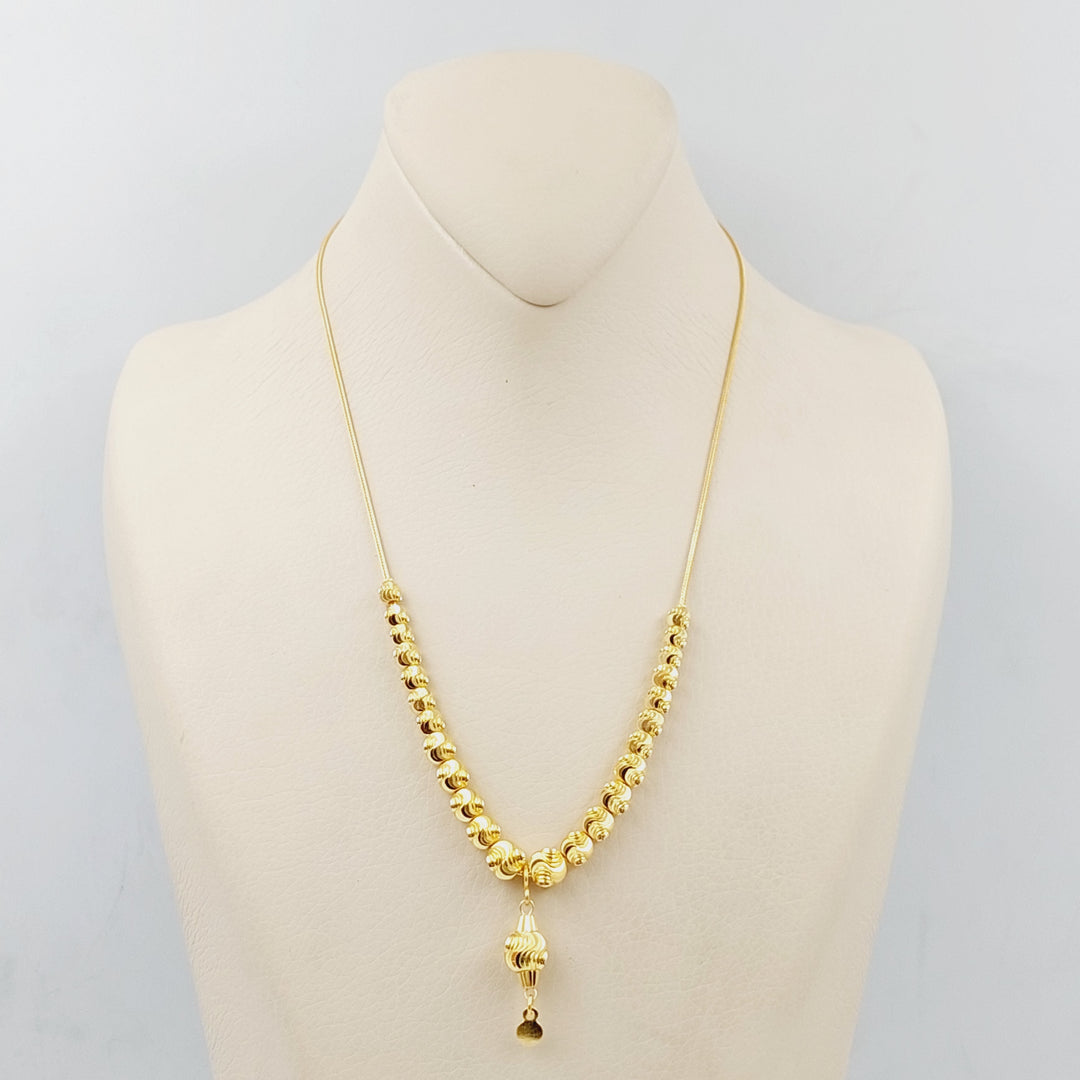 21K Gold Balls Necklace by Saeed Jewelry - Image 5