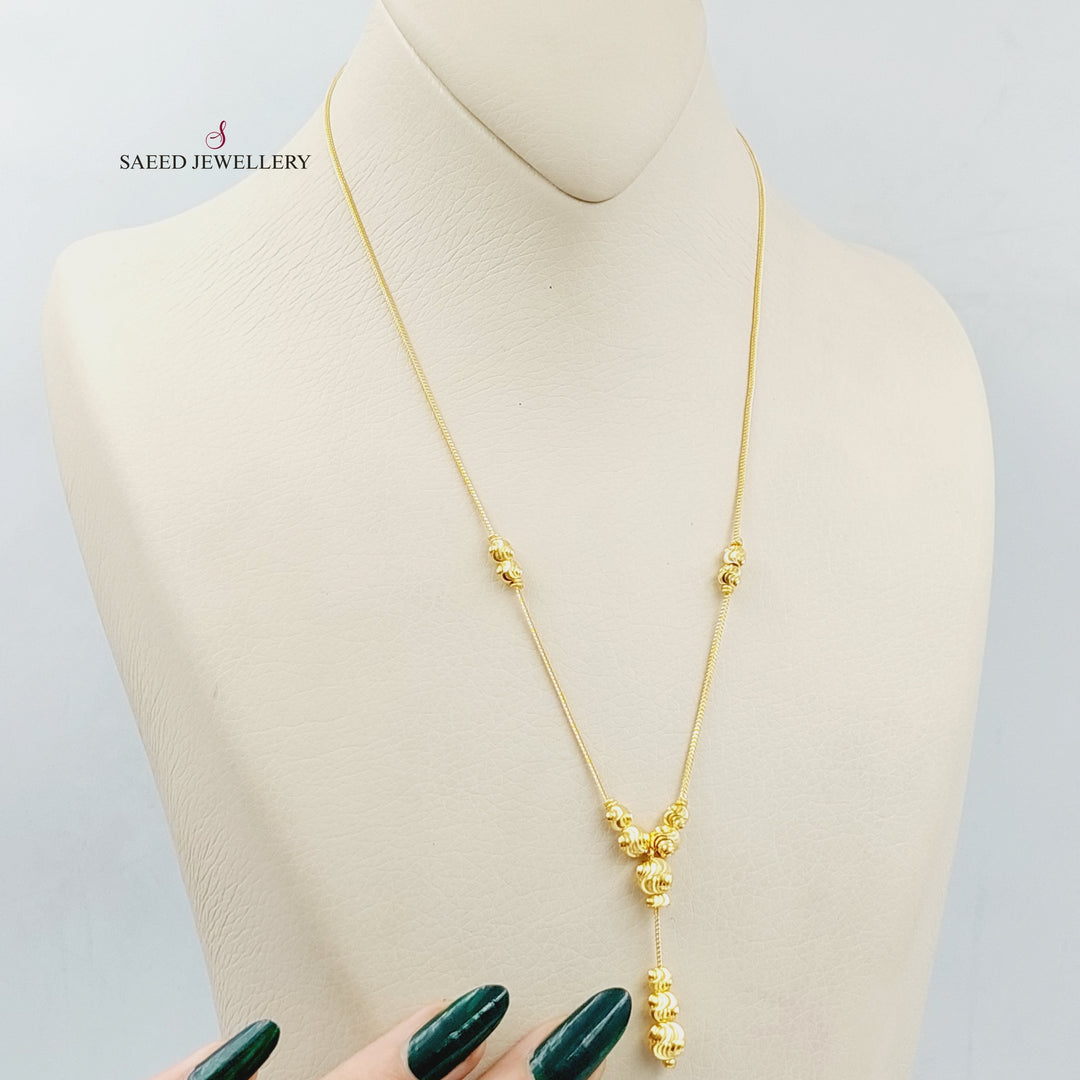 21K Gold Balls Necklace by Saeed Jewelry - Image 1