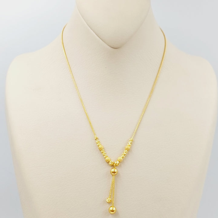 21K Gold Balls Necklace by Saeed Jewelry - Image 1