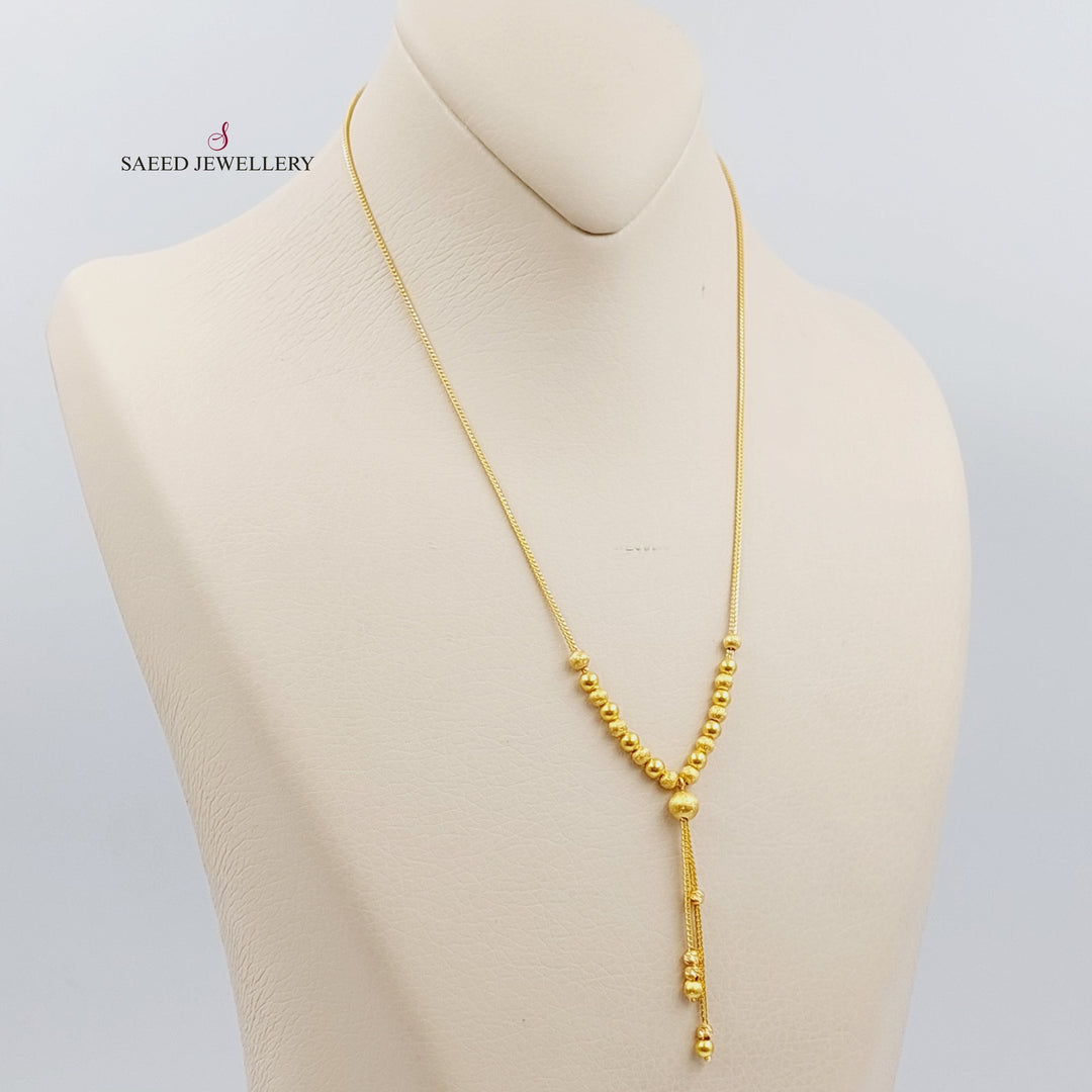 21K Gold Balls Necklace by Saeed Jewelry - Image 1