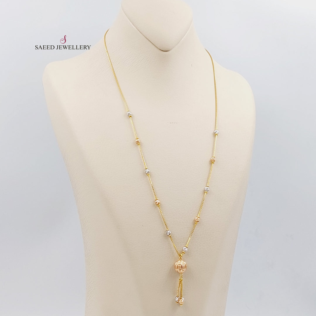 21K Gold Balls Necklace by Saeed Jewelry - Image 2