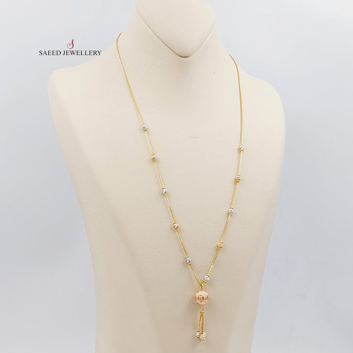 21K Gold Balls Necklace by Saeed Jewelry - Image 2