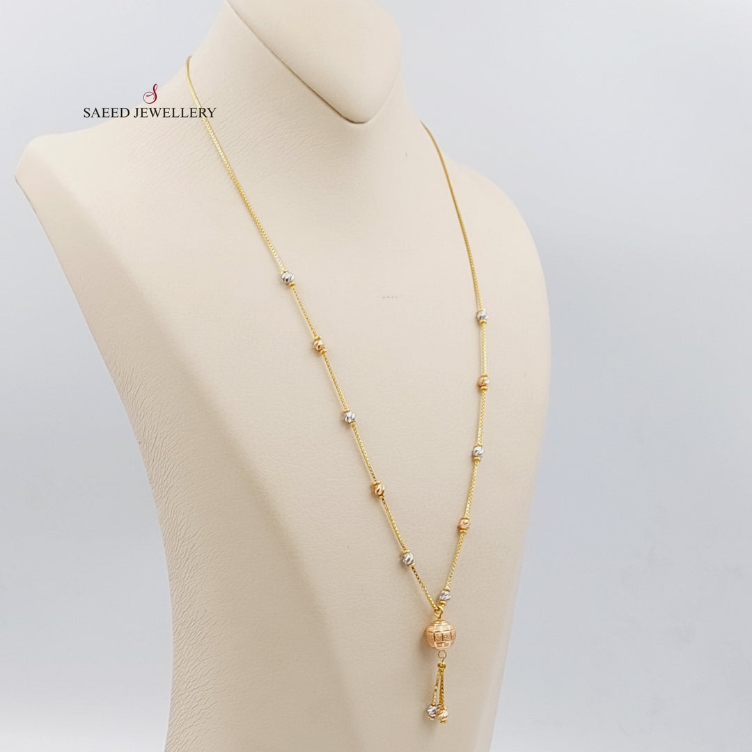 21K Gold Balls Necklace by Saeed Jewelry - Image 1