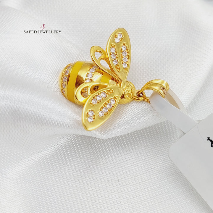 21K Gold Bee Pendant by Saeed Jewelry - Image 1