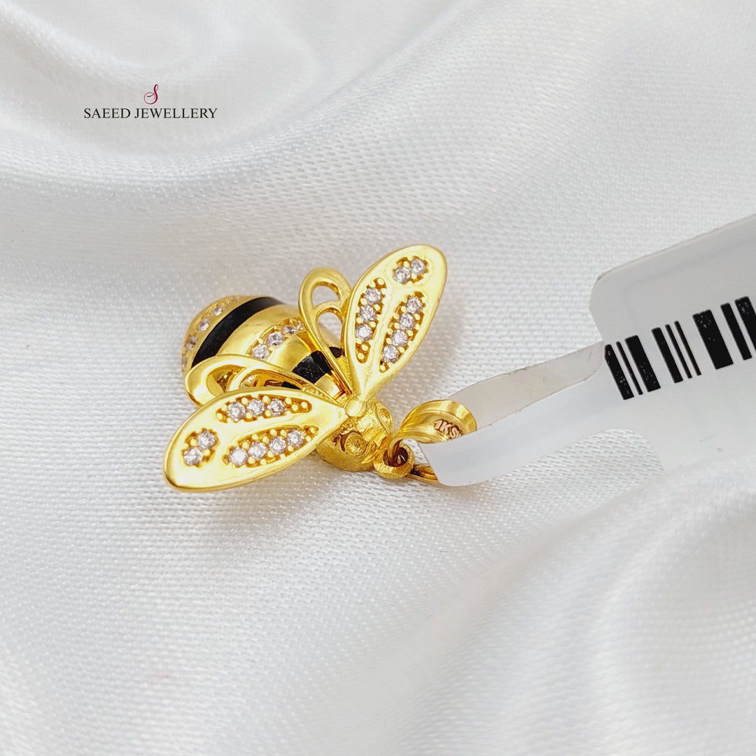 21K Gold Bee Pendant by Saeed Jewelry - Image 4