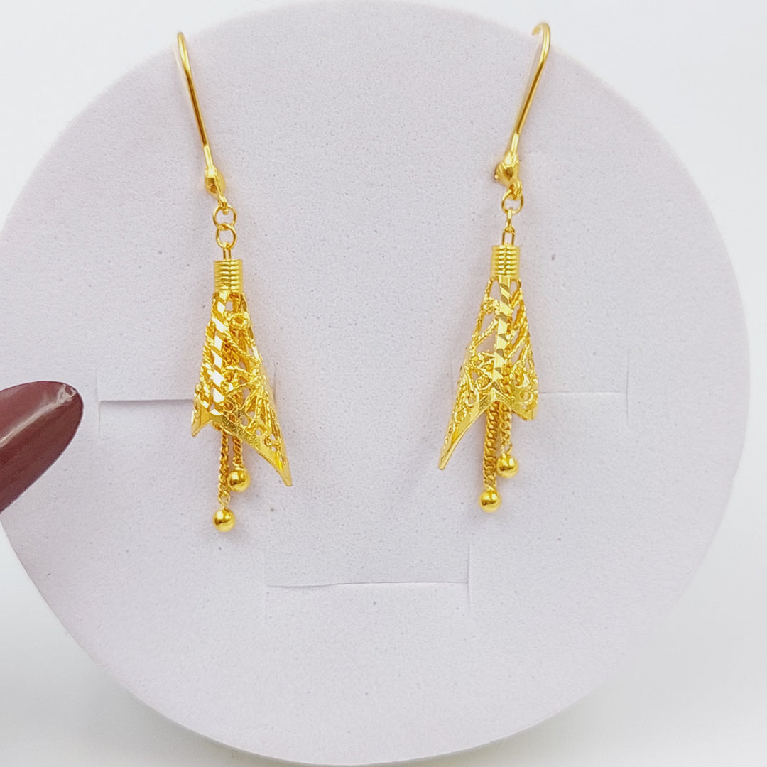 21K Gold Bell Earrings by Saeed Jewelry - Image 1