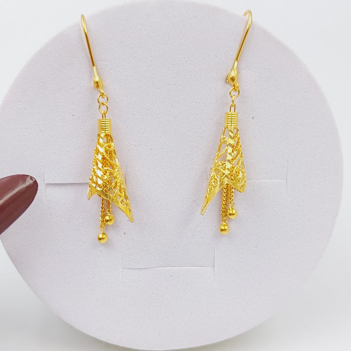 21K Gold Bell Earrings by Saeed Jewelry - Image 1