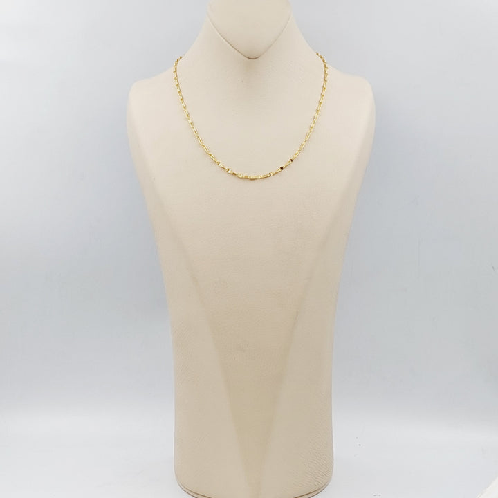 21K Gold Blade Chain by Saeed Jewelry - Image 5