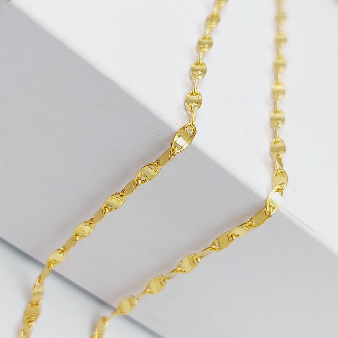 21K Gold Blade Chain by Saeed Jewelry - Image 6