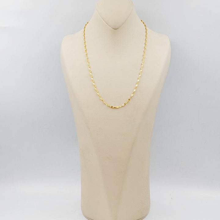 21K Gold Blade Chain by Saeed Jewelry - Image 7