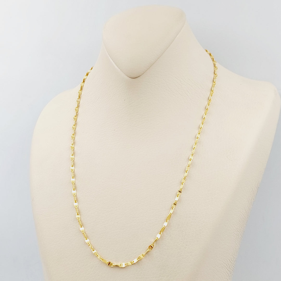 21K Gold Blade Chain by Saeed Jewelry - Image 5