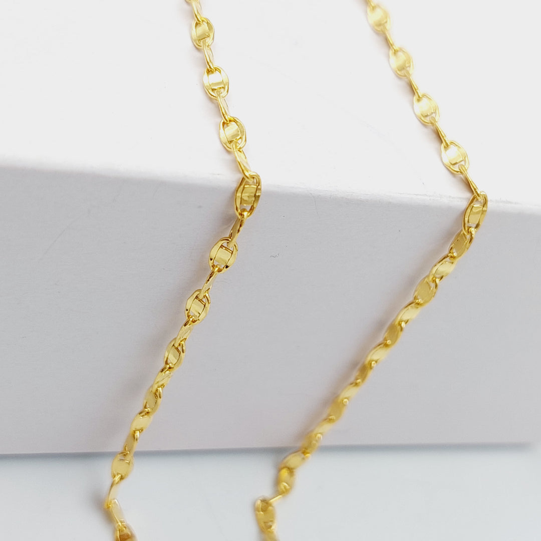 21K Gold Blade Chain by Saeed Jewelry - Image 4