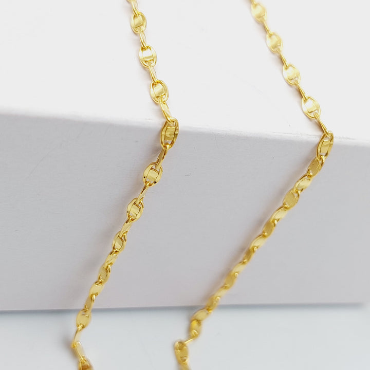 21K Gold Blade Chain by Saeed Jewelry - Image 4