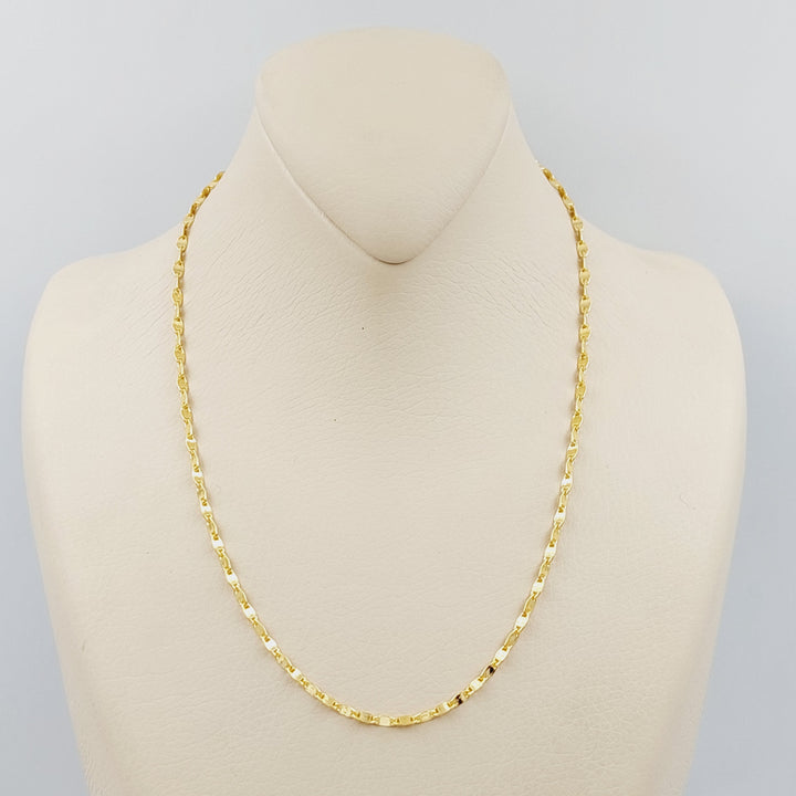 21K Gold Blade Chain by Saeed Jewelry - Image 8