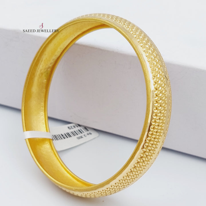 21K Gold Bold Bangle by Saeed Jewelry - Image 1