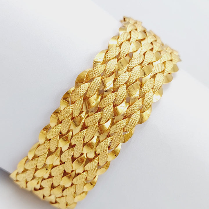 21K Gold Bold Bracelet by Saeed Jewelry - Image 5