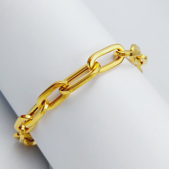 21K Gold Bold Bracelet by Saeed Jewelry - Image 2