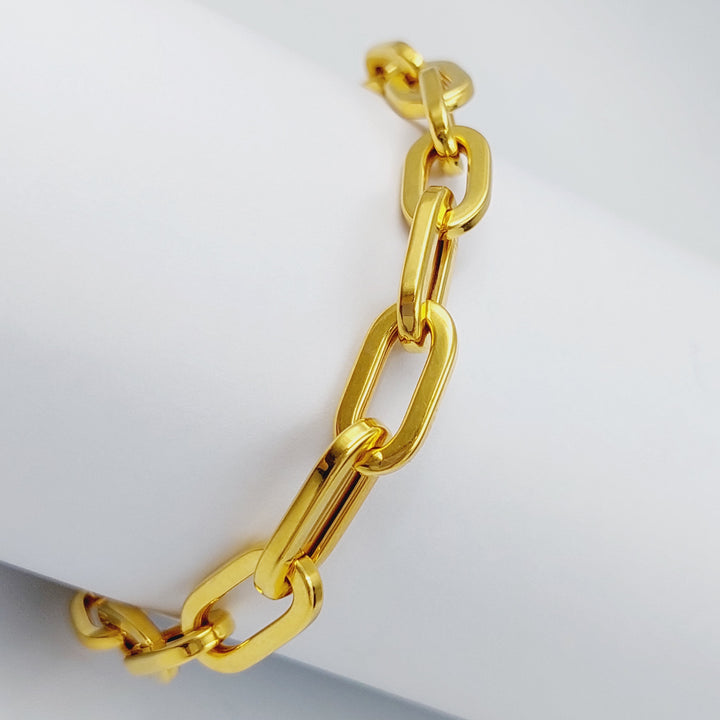 21K Gold Bold Bracelet by Saeed Jewelry - Image 1