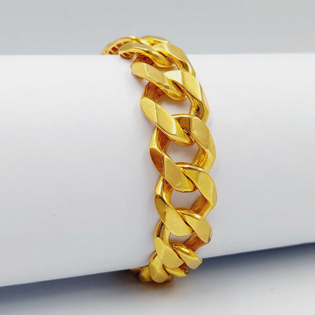 21K Gold Bold Bracelet by Saeed Jewelry - Image 1