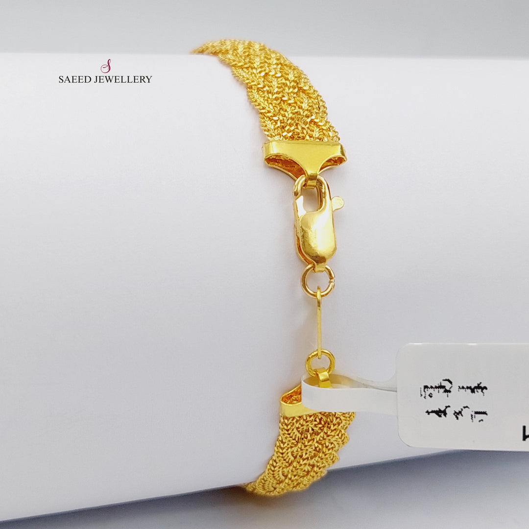 21K Gold Bold Bracelet by Saeed Jewelry - Image 14