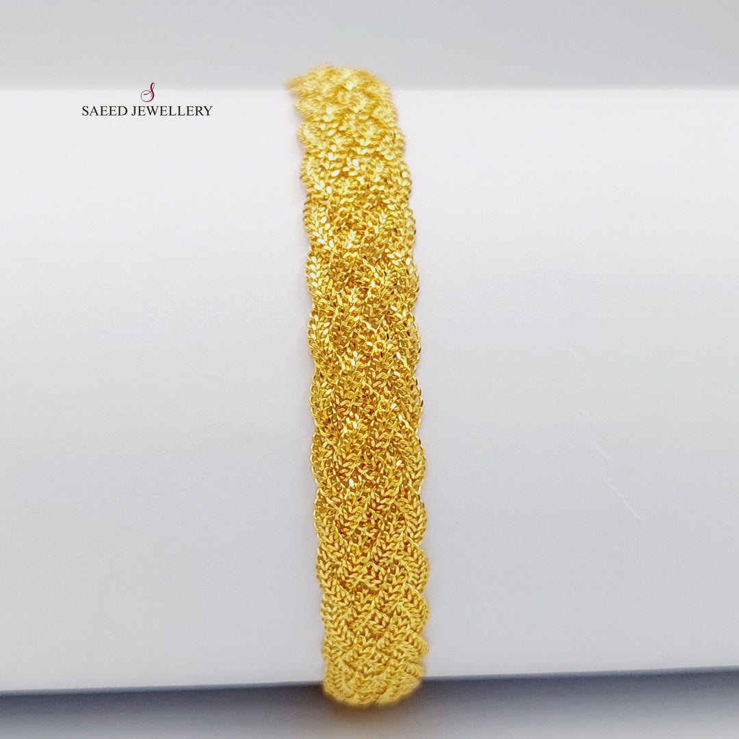 21K Gold Bold Bracelet by Saeed Jewelry - Image 10