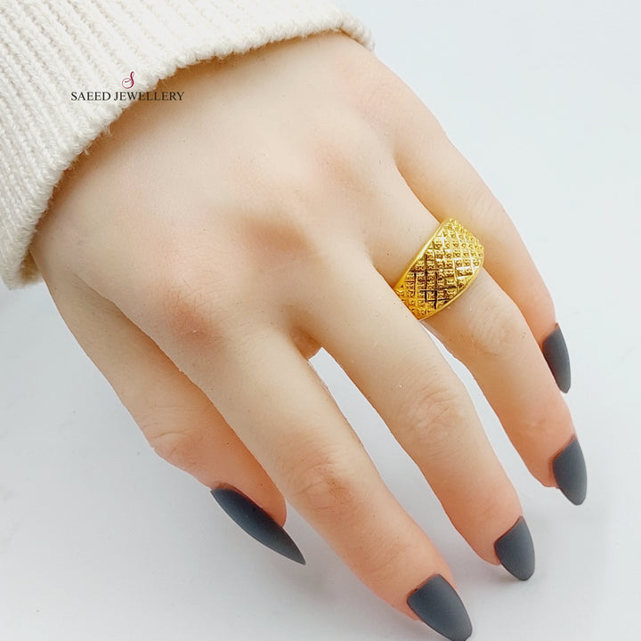 21K Gold Bold Fancy Ring by Saeed Jewelry - Image 2