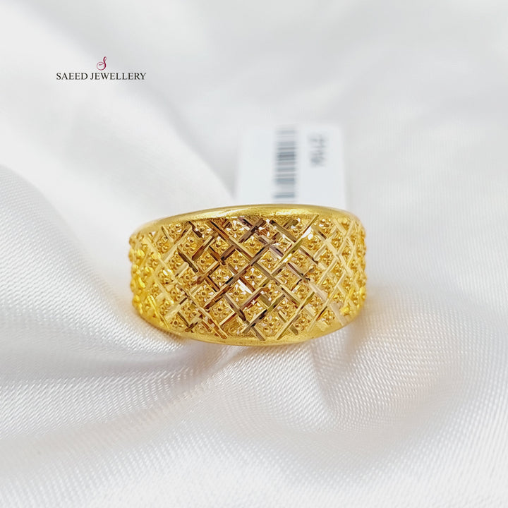 21K Gold Bold Fancy Ring by Saeed Jewelry - Image 7