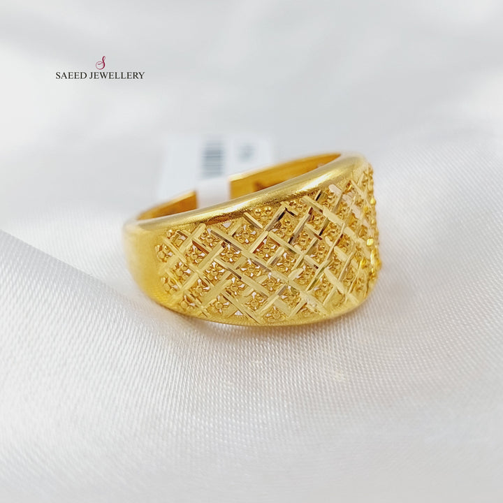 21K Gold Bold Fancy Ring by Saeed Jewelry - Image 5