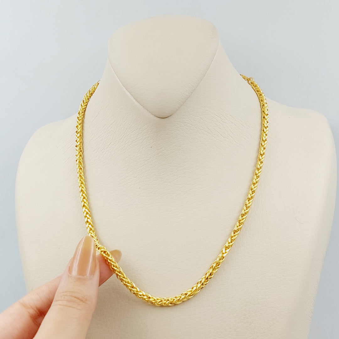 21K Gold Bold Franco Chain by Saeed Jewelry - Image 2