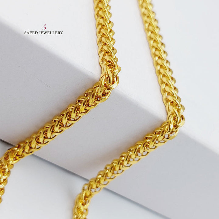 21K Gold Bold Franco Chain by Saeed Jewelry - Image 3