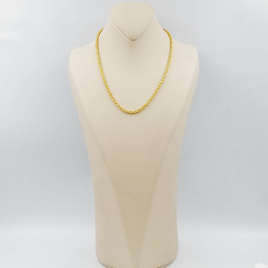 21K Gold Bold Franco Chain by Saeed Jewelry - Image 4