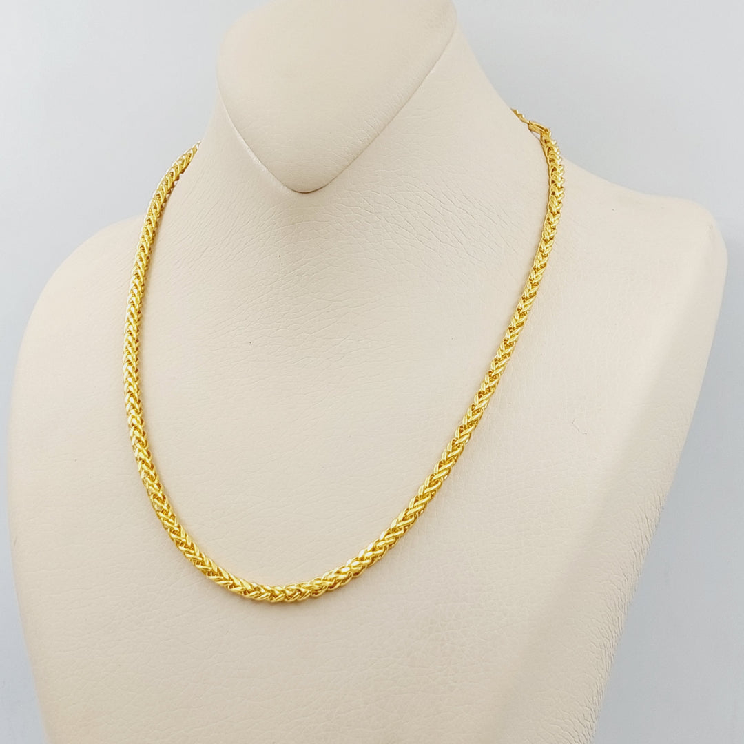 21K Gold Bold Franco Chain by Saeed Jewelry - Image 7