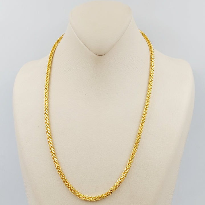 21K Gold Bold Franco Chain by Saeed Jewelry - Image 5