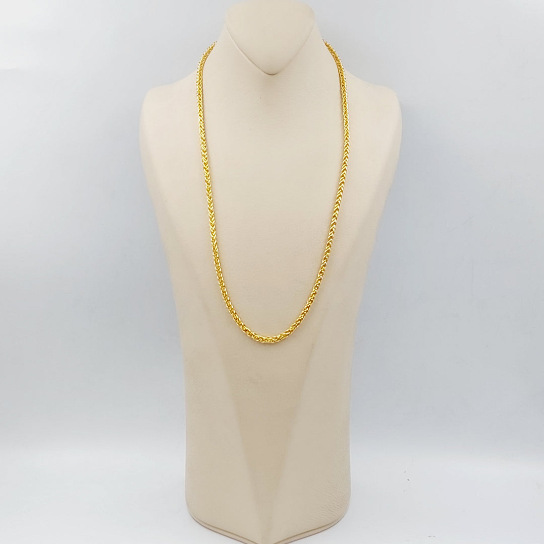 21K Gold Bold Franco Chain by Saeed Jewelry - Image 3