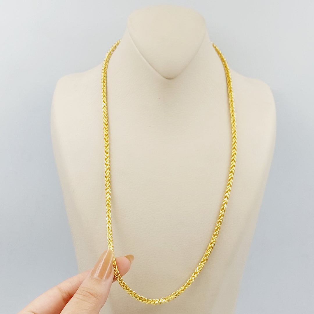 21K Gold Bold Franco Chain by Saeed Jewelry - Image 7