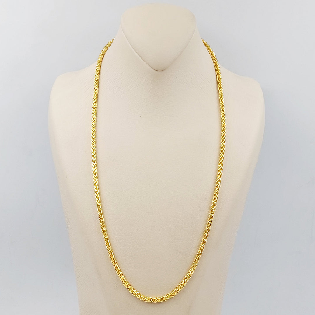 21K Gold Bold Franco Chain by Saeed Jewelry - Image 5