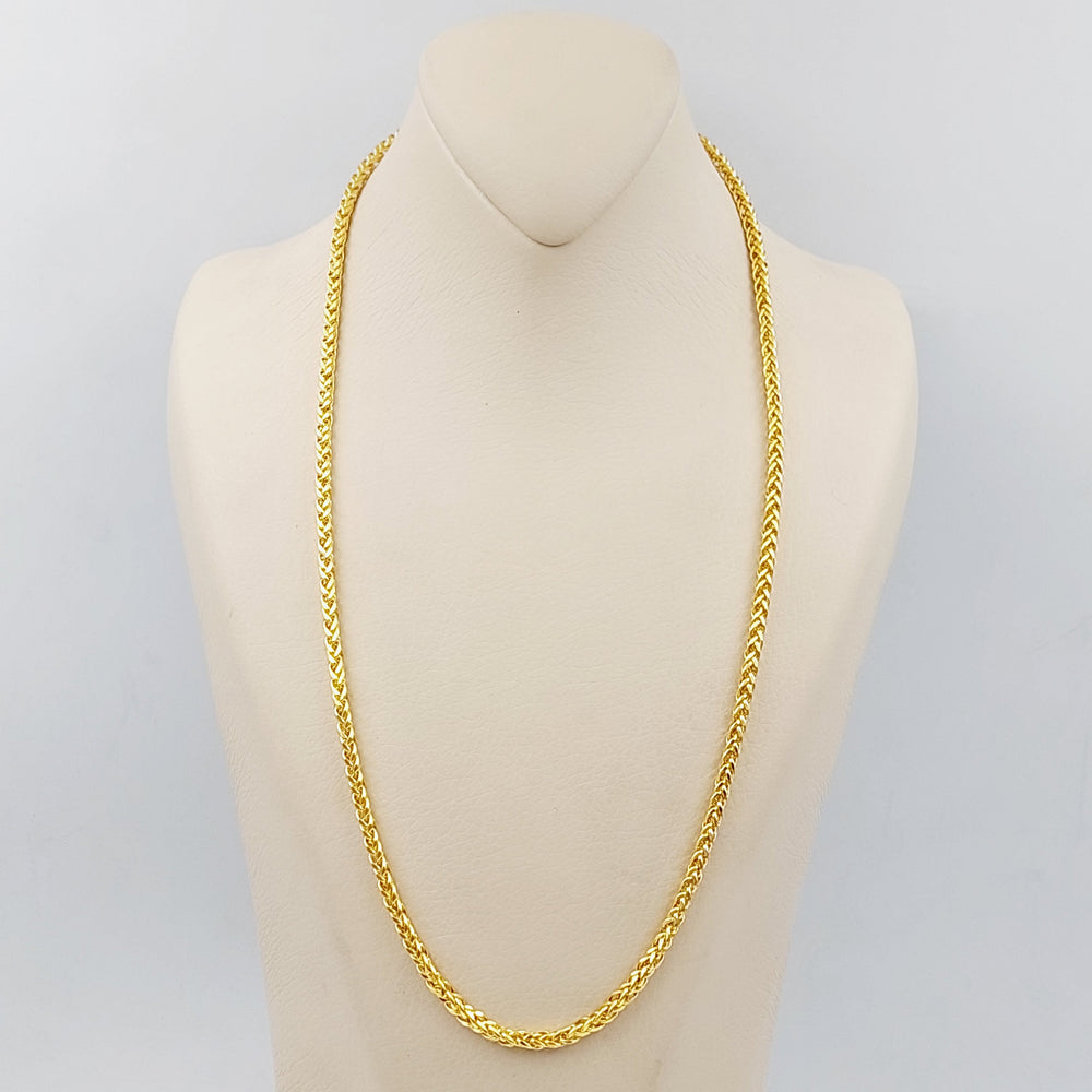 21K Gold Bold Franco Chain by Saeed Jewelry - Image 2