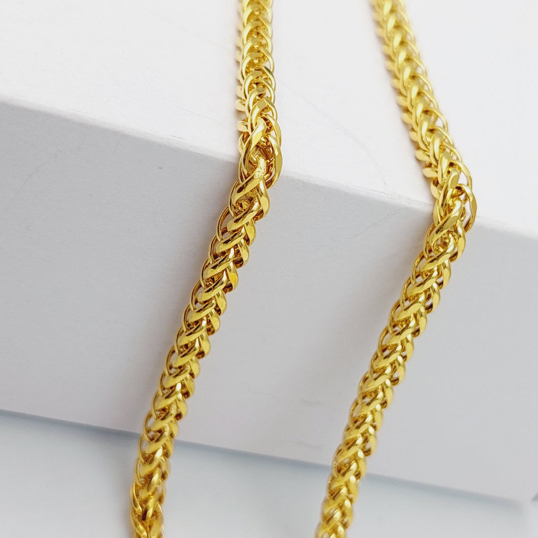 21K Gold Bold Franco Chain by Saeed Jewelry - Image 4