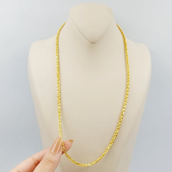 21K Gold Bold Franco Chain by Saeed Jewelry - Image 5