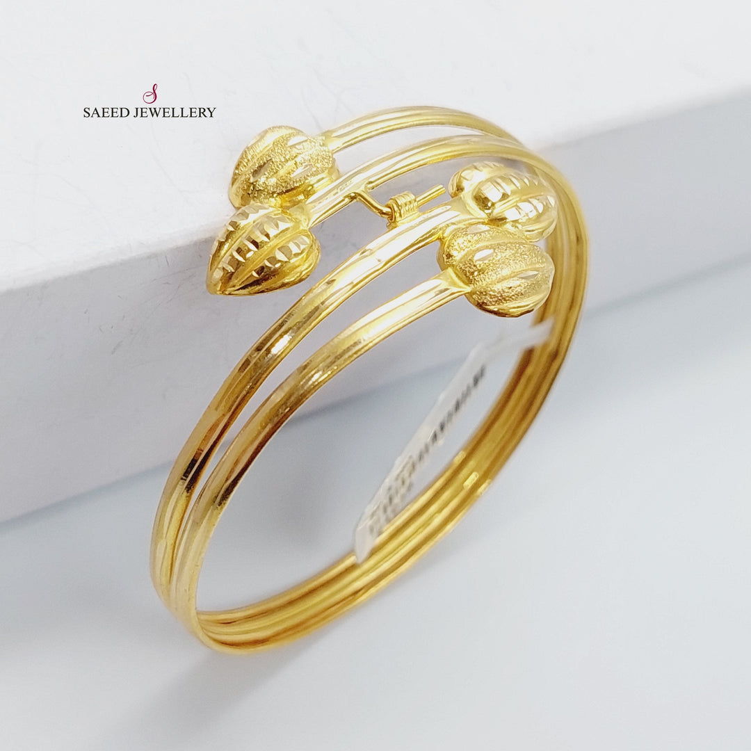 21K Gold Bracelet Bangle by Saeed Jewelry - Image 3