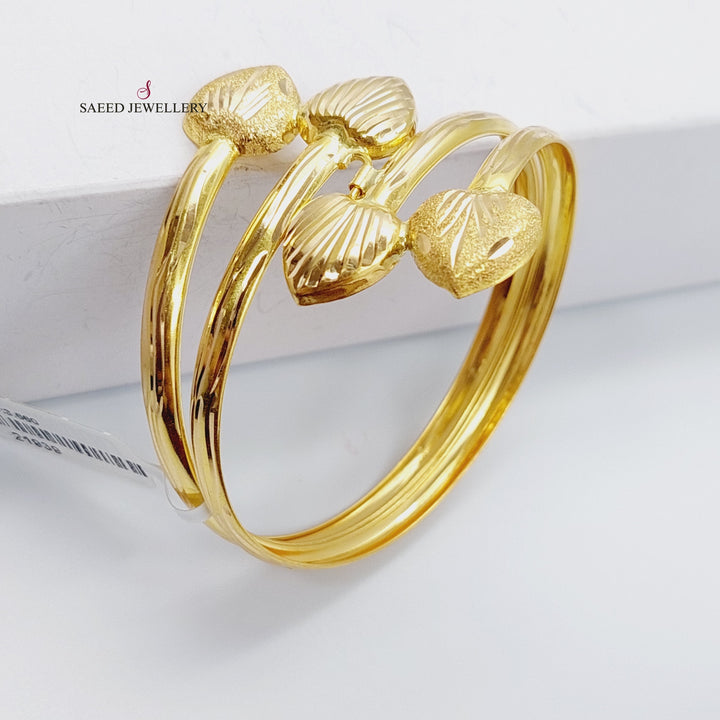 21K Gold Bracelet Bangle by Saeed Jewelry - Image 3