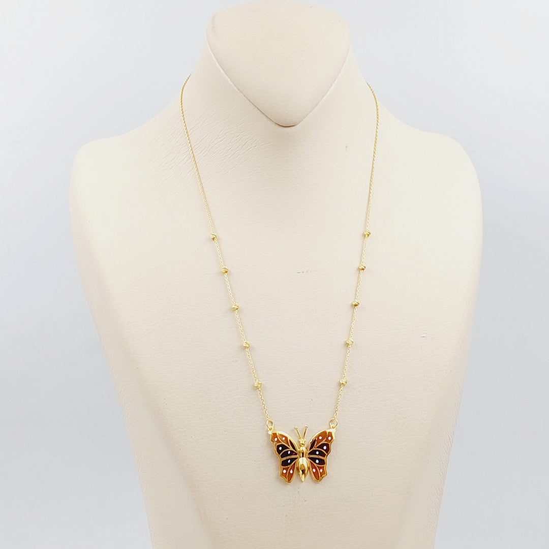 21K Gold Butterfly Necklace by Saeed Jewelry - Image 1