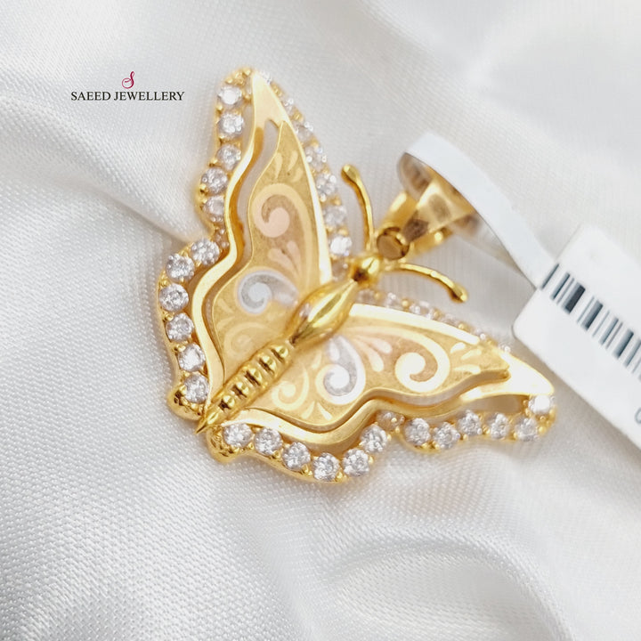 21K Gold Butterfly Pendant by Saeed Jewelry - Image 4