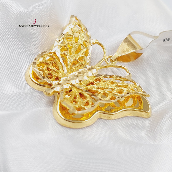 21K Gold Butterfly Pendant by Saeed Jewelry - Image 1