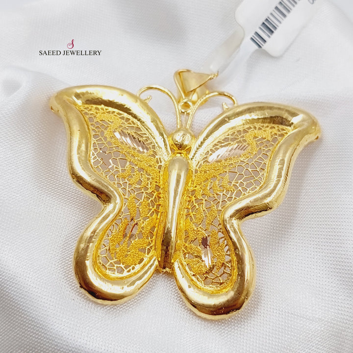 21K Gold Butterfly Pendant by Saeed Jewelry - Image 4