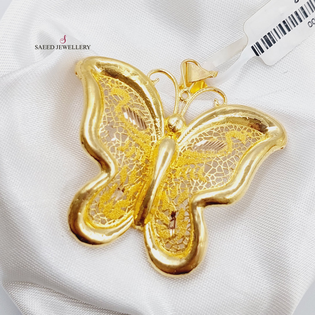 21K Gold Butterfly Pendant by Saeed Jewelry - Image 1