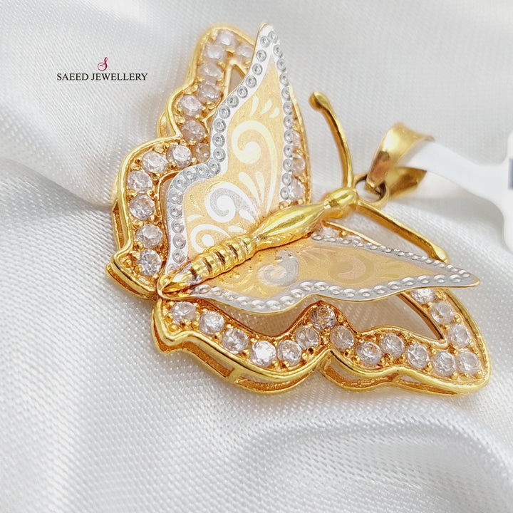 21K Gold Butterfly Pendant by Saeed Jewelry - Image 1